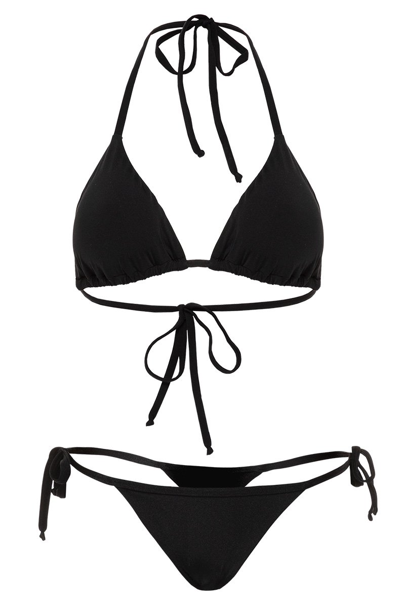 bikini bronceador básico negro