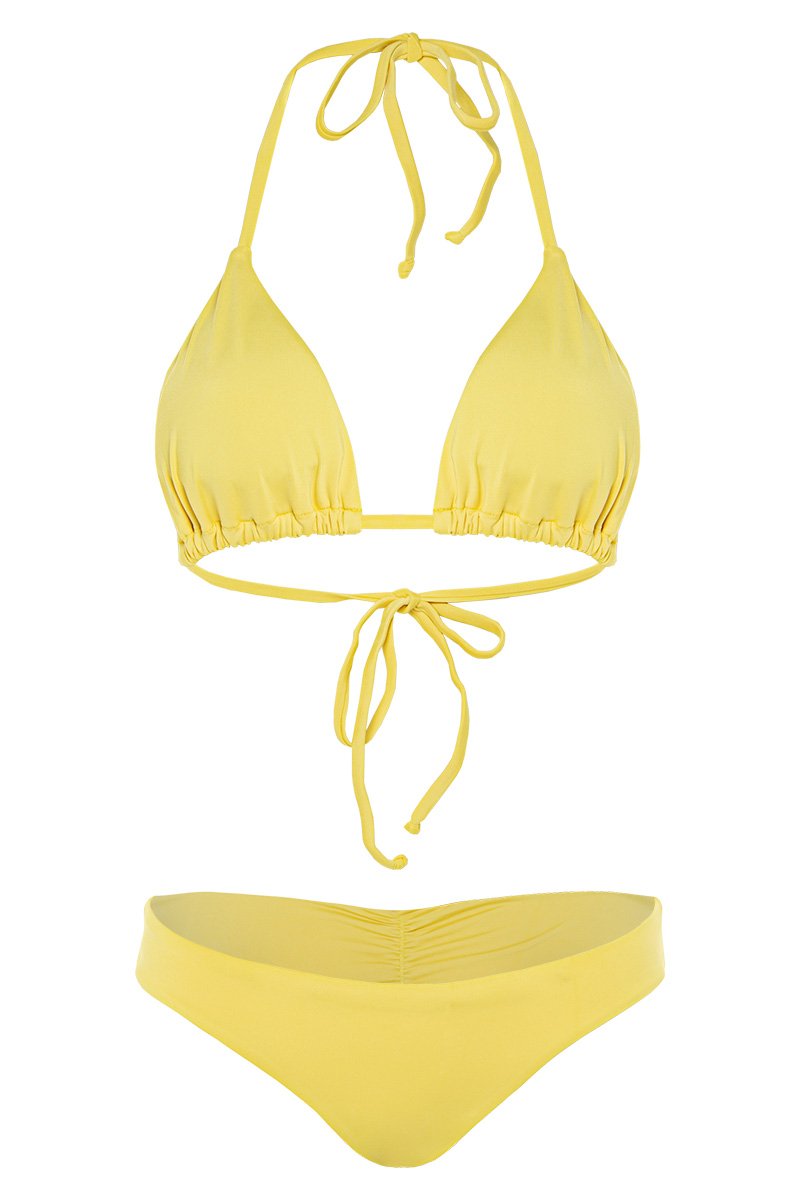 bikini bronceador básico amarillo