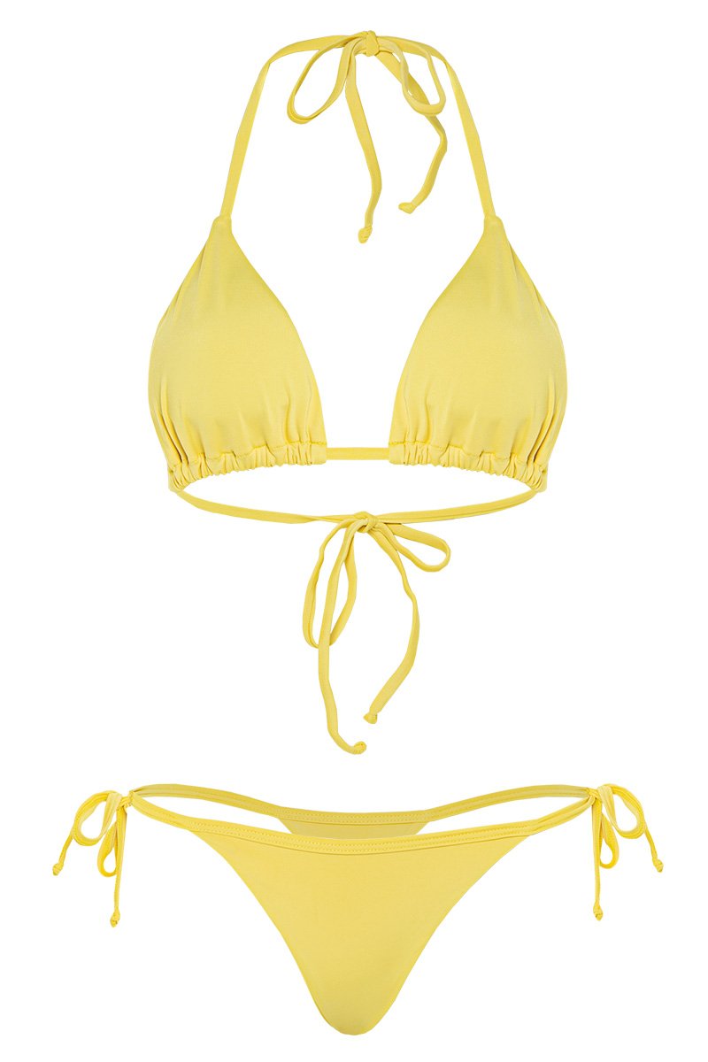 bikini bronceador básico amarillo