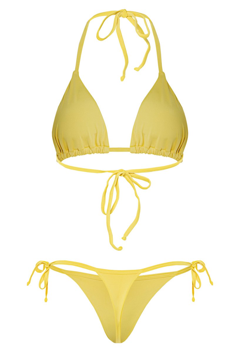 bikini bronceador básico amarillo