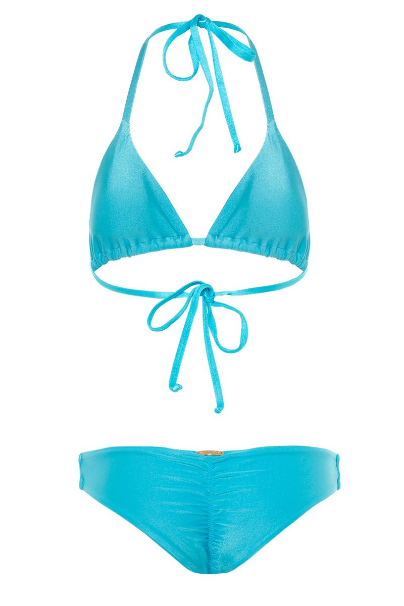 bikini bronceador básico turquesa