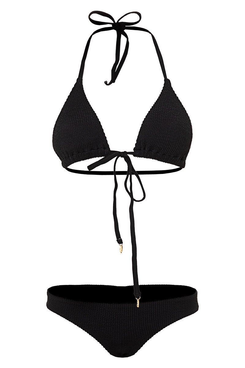 bikini bronceador arena tie negro