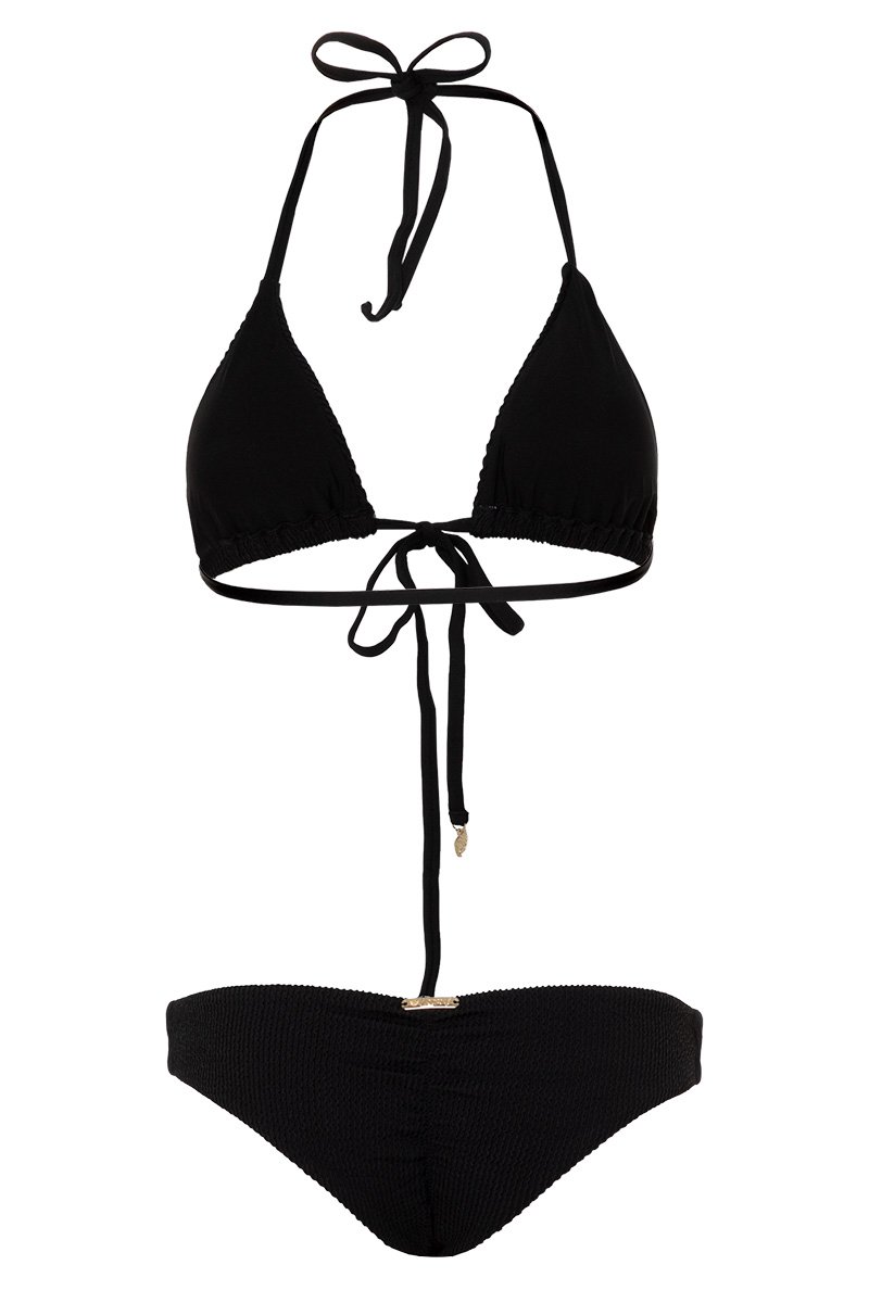 bikini bronceador arena tie negro