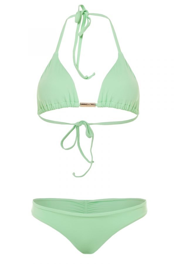 bikini bronceador pastel verde manzana