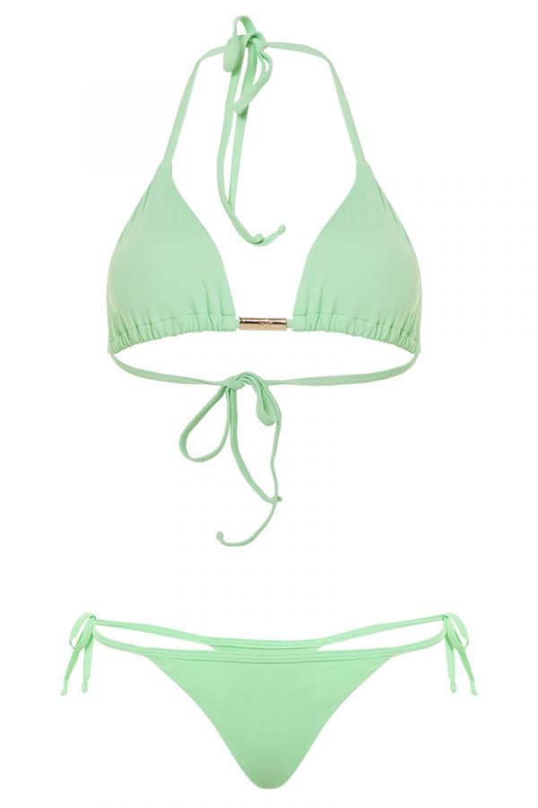 bikini bronceador pastel verde manzana