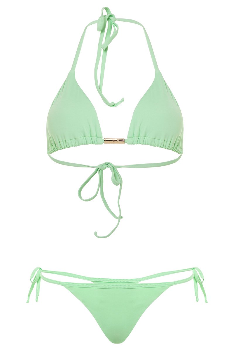 bikini bronceador pastel verde manzana