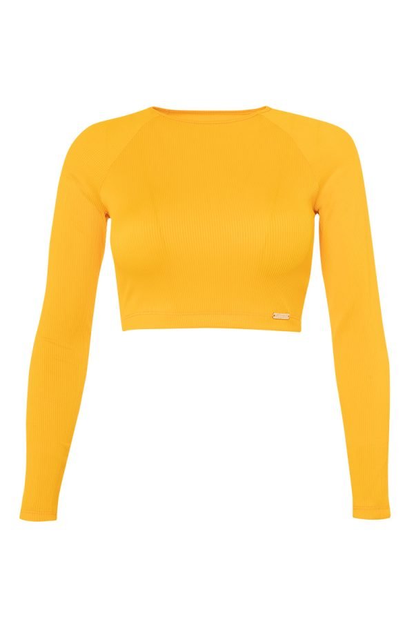 Mostaza Long Sleeve Crop Top