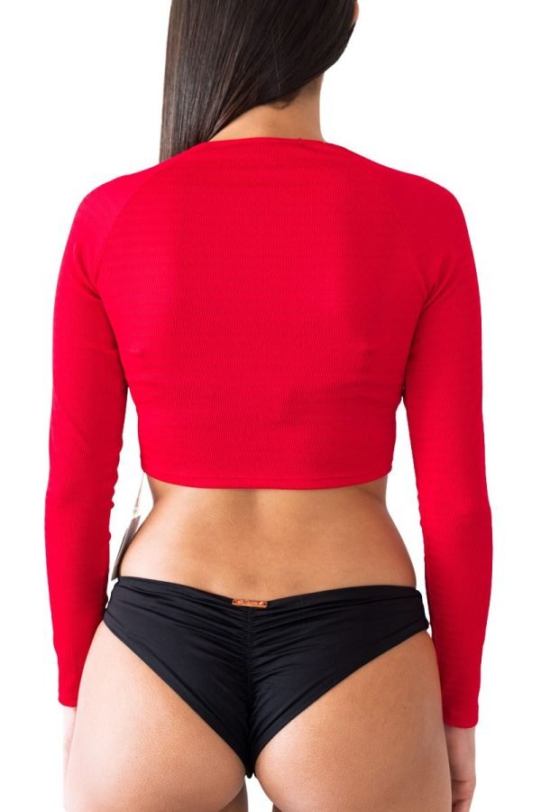 Ale Rojo Long Sleeve Crop Top