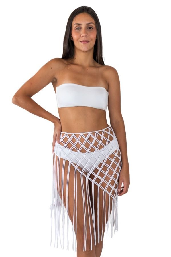 Pareo en Macramé Leslie Blanco