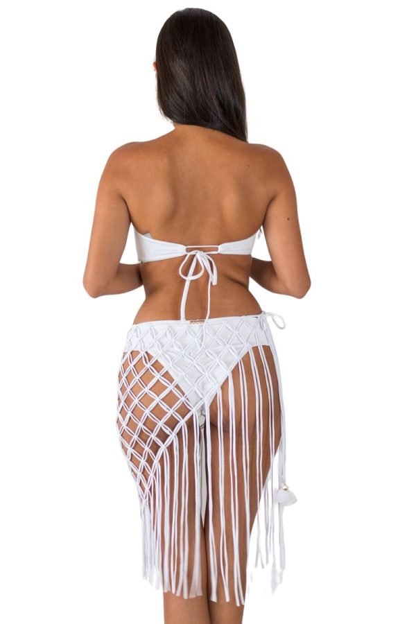 Pareo en Macramé Leslie Blanco