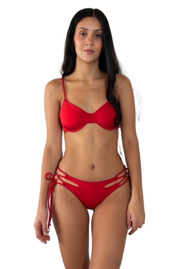 Adara Red Bikini Bronceador