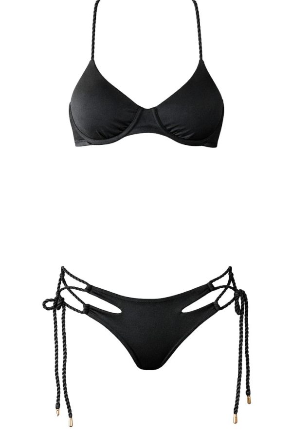 Adara Black Bikini Bronceador