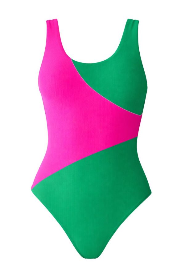 Fucsia Wave One Piece