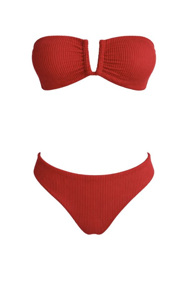 Rojo Elite Bikini Bronceador