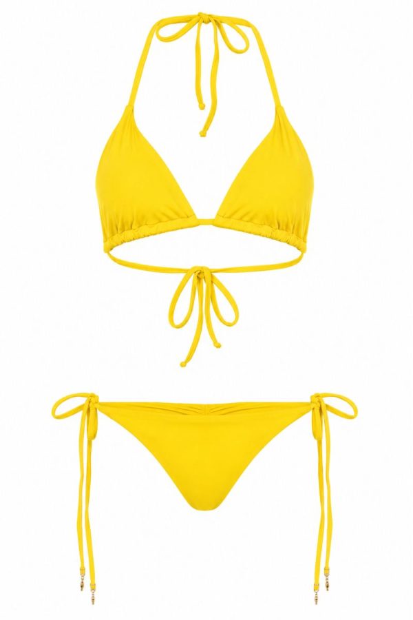 Amarillo Tie Bikini Bronceador